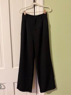PrettyGarden Wide Leg Dress Pants - Black, Small